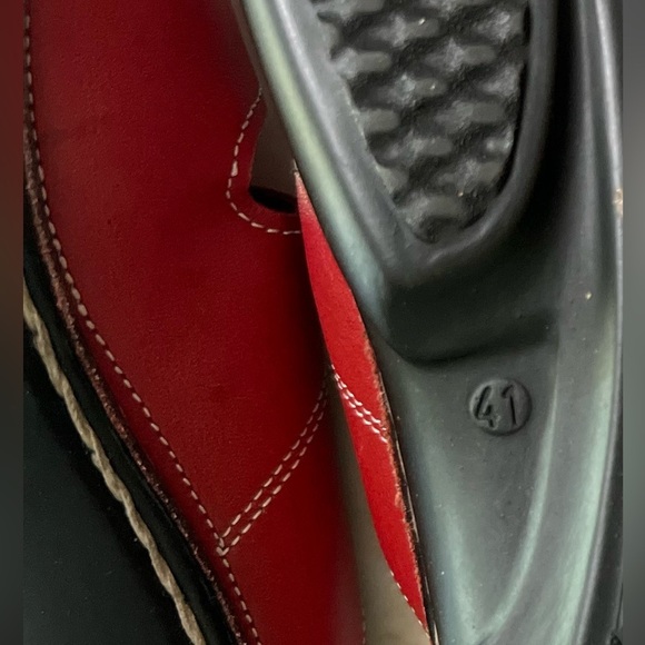 Finn Comfort Women Shoe Soft Sansibar Size 10 EUR 41 Red Sandal Pre Owned - Picture 6 of 6